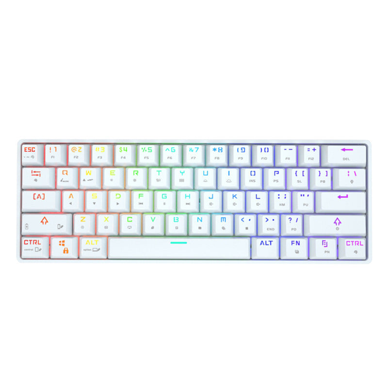 Wireless Bluetooth Mechanical Keyboard – Colorful PBT Keycaps, Compact Design, Compatible with PC, Laptop & Tablet - SUN SHINE STORE