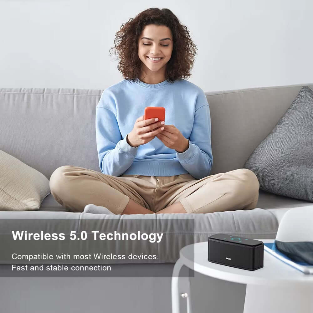 DOSS SoundBox Bluetooth Speaker – 12W Power, 20-Hour Playtime