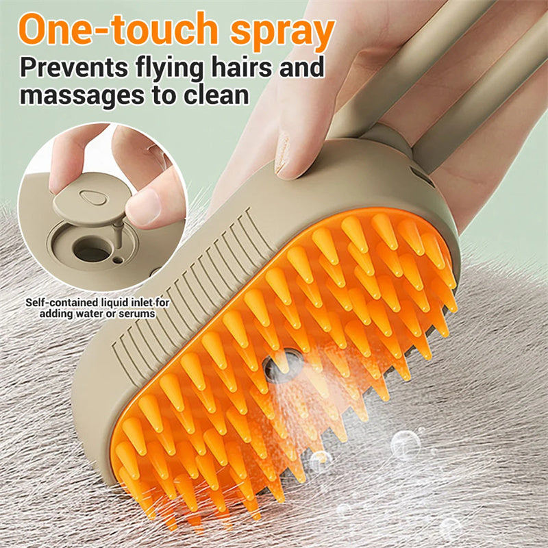 Cat Steam Brush Steamy Dog Brush 3 In 1 Electric Spray Cat Hair Brushes For Massage Pet Grooming Comb Hair Removal Combs Pet Products - SUN SHINE STORE