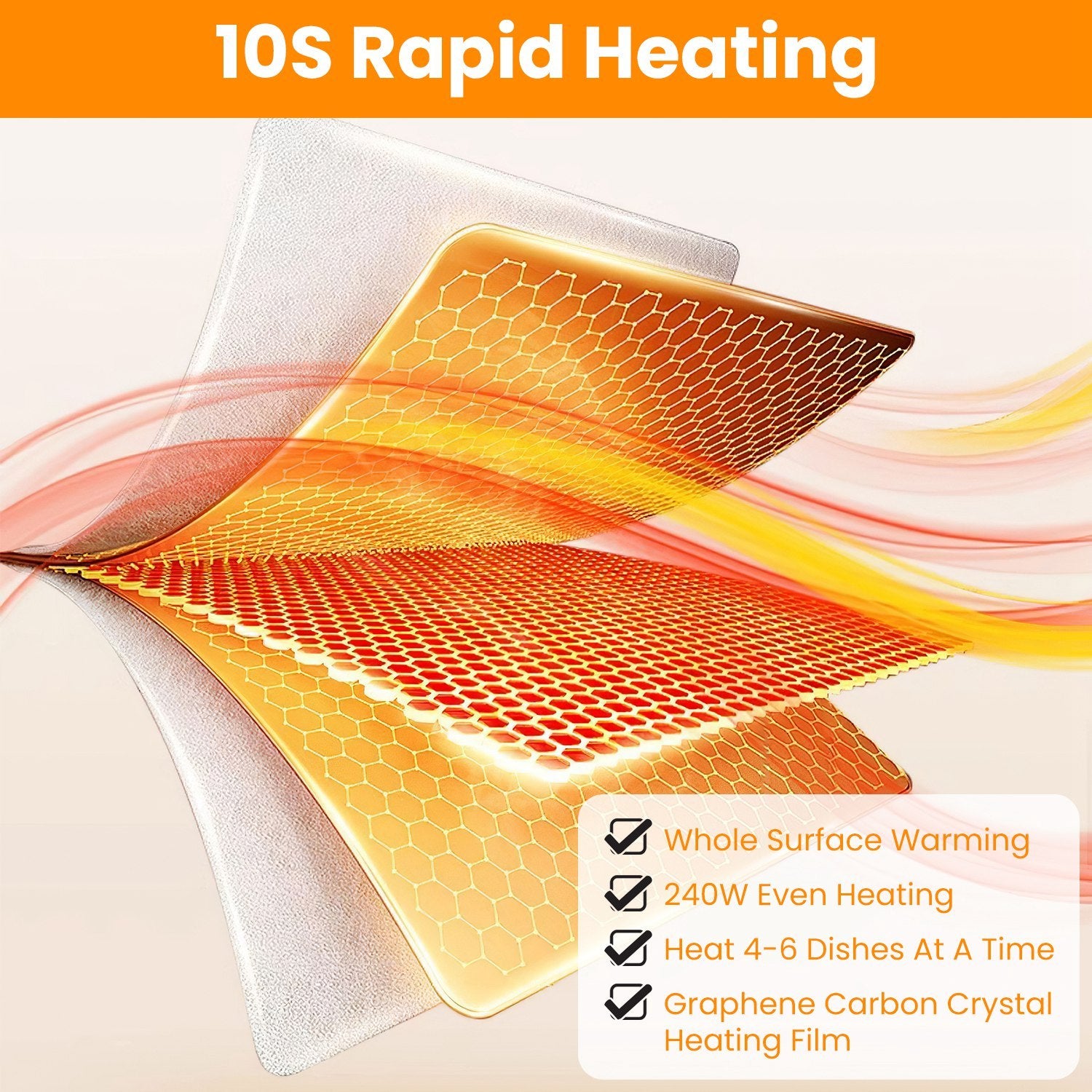 Electric Warming Tray Smart Food Warmer Roll Up Heating Pad With Adjustable Temperature Control 3 Auto Timer Settings - SUN SHINE STORE