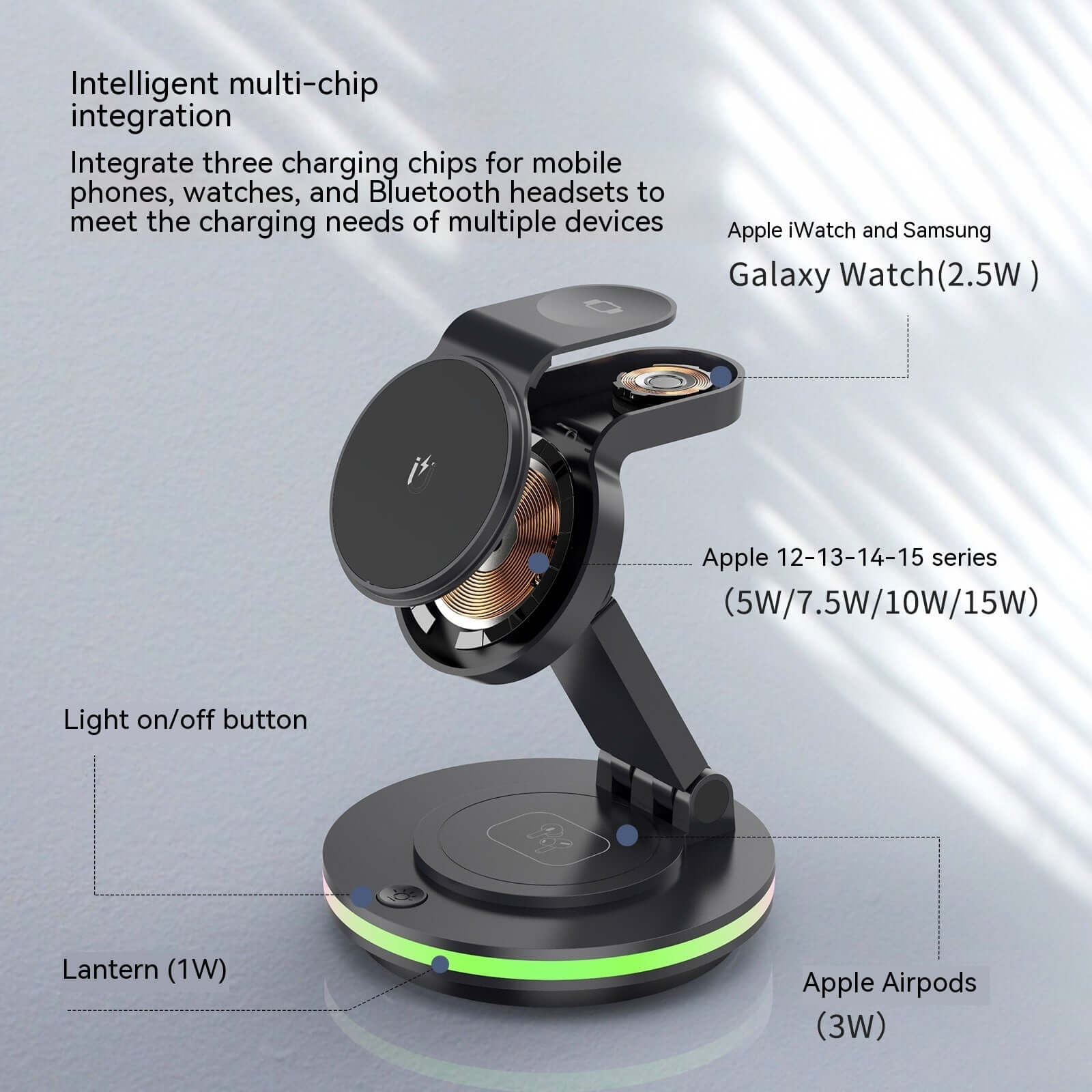 Magnetic Folding Wireless Charging Bracket – Universal Stand for Apple Devices - SUN SHINE STORE