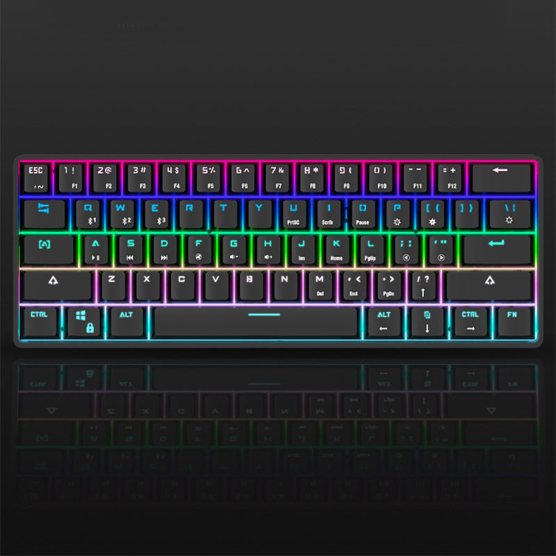 Wireless Bluetooth Mechanical Keyboard – Colorful PBT Keycaps, Compact Design, Compatible with PC, Laptop & Tablet - SUN SHINE STORE