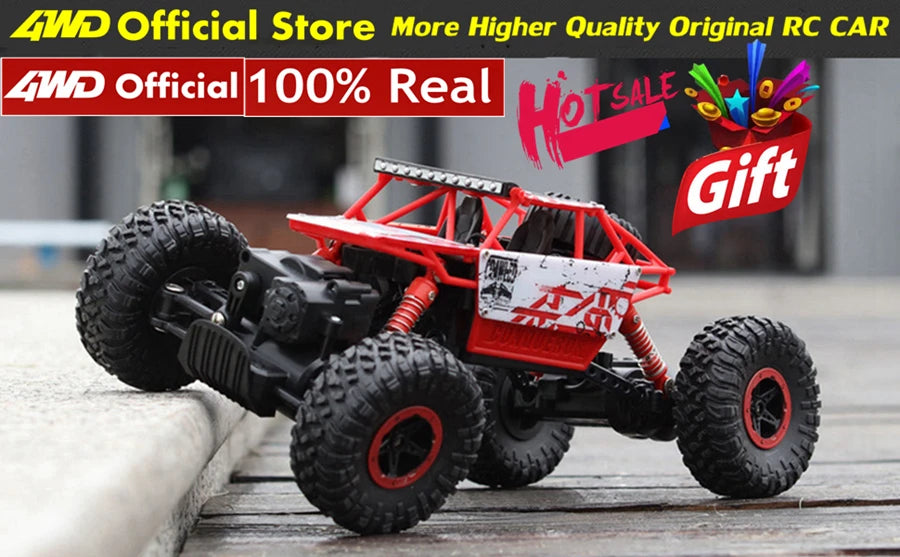 4WD Off-Road RC Car – 4x4 Remote Control Buggy Truck with LED Lights | High-Speed Racing & Drift | Toy Gift for Kids