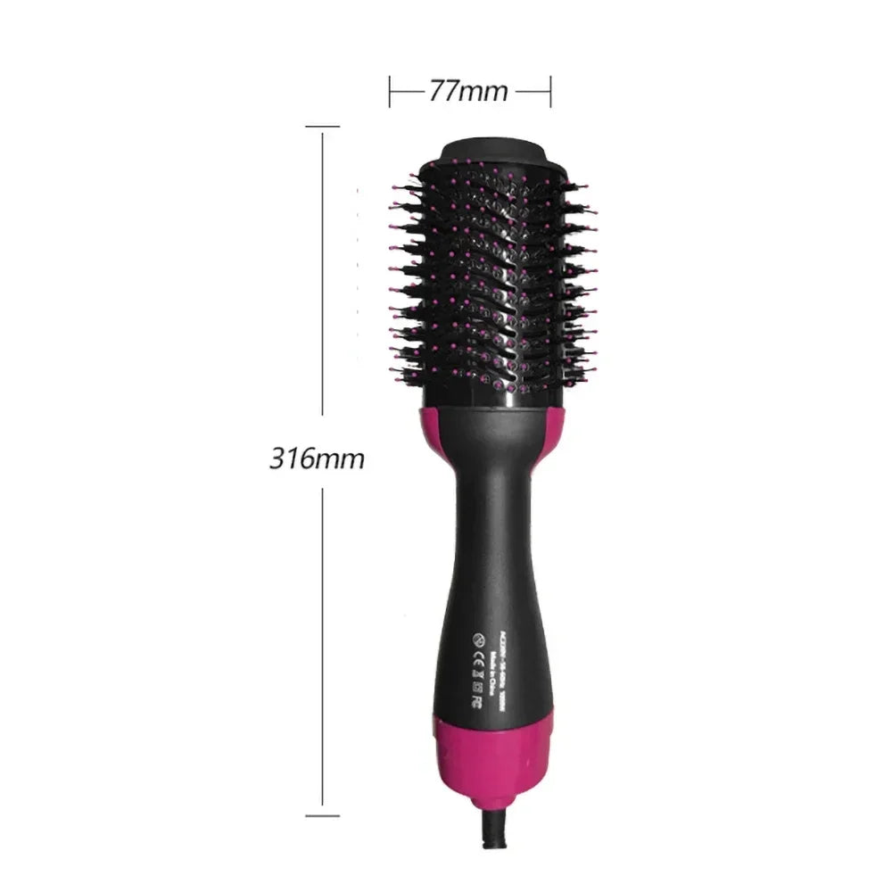 2025 3-in-1 Hot Air Brush – Fluffy Styling Comb for Dry & Wet Hair | Straighten, Curl & Volumize with Negative Ions