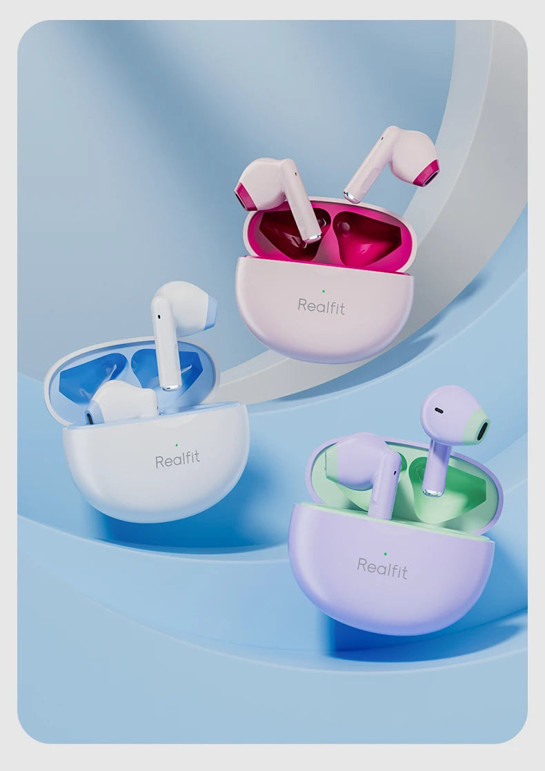 Realfit F2 Bluetooth Earphones – Premium HIFI Sound | TWS Wireless Earbuds for Xiaomi & Realme