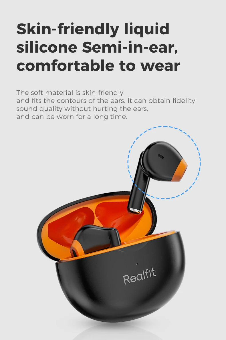 Realfit F2 Bluetooth Earphones – Premium HIFI Sound | TWS Wireless Earbuds for Xiaomi & Realme