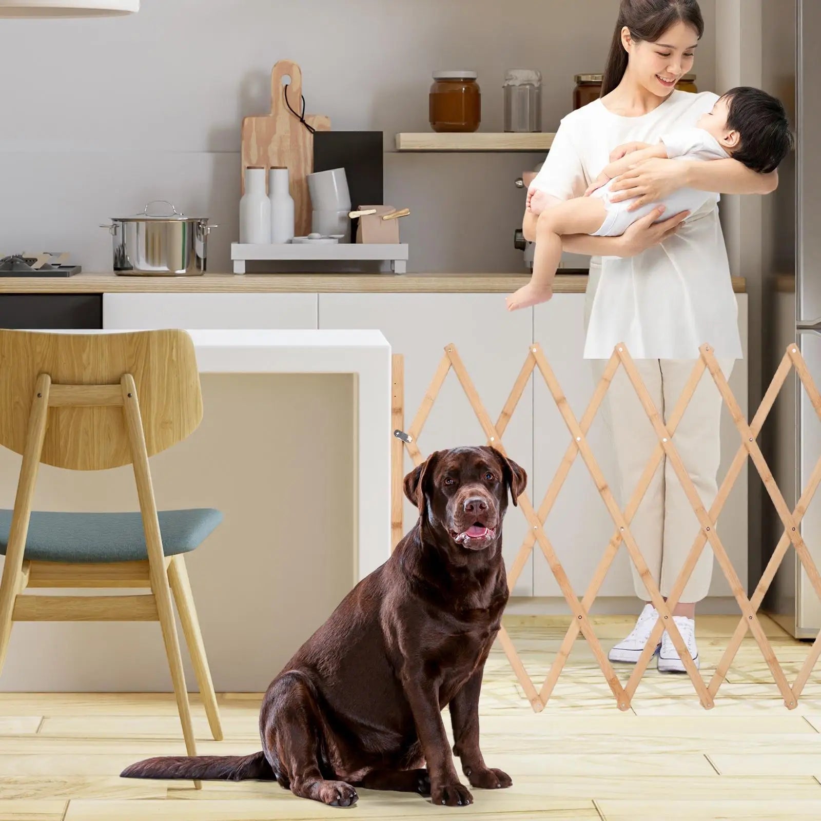 Expandable Accordion Dog Gate