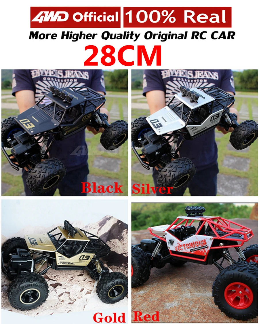 4WD Off-Road RC Car – 4x4 Remote Control Buggy Truck with LED Lights | High-Speed Racing & Drift | Toy Gift for Kids