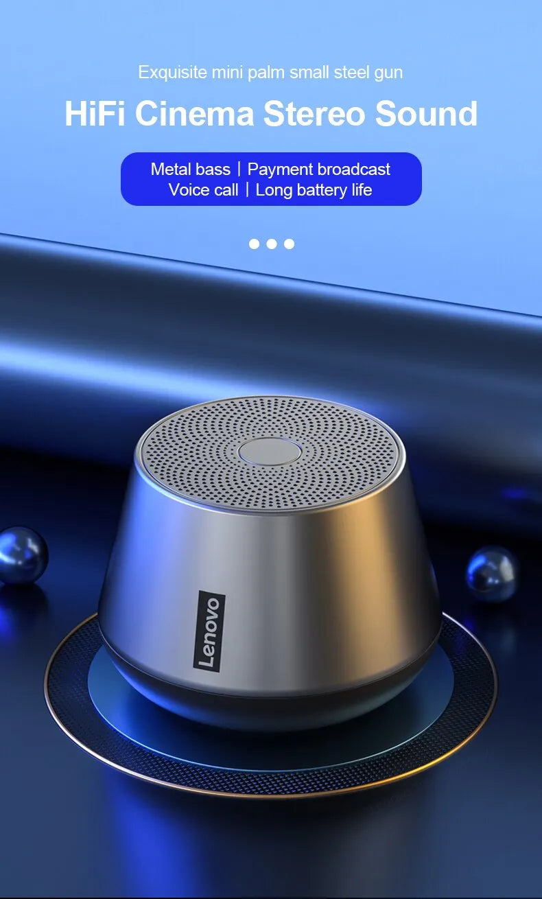 Original Lenovo K3 Pro Bluetooth Speaker – Deep Bass, Big Sound, Portable Outdoor Wireless Speaker