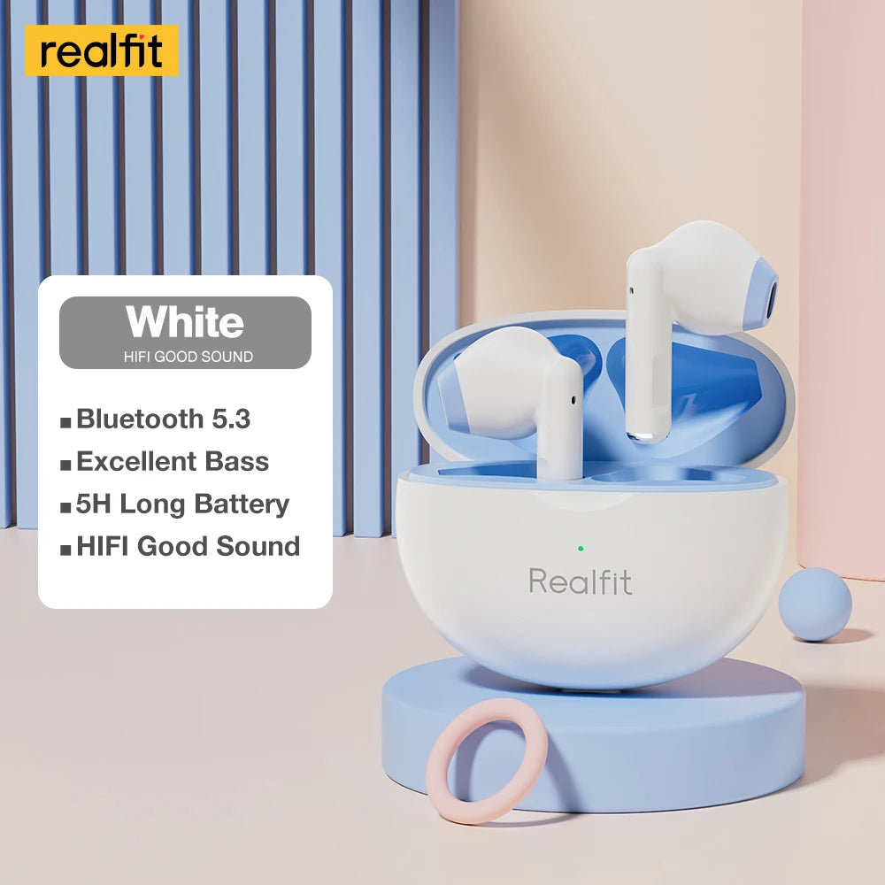 Realfit F2 Bluetooth Earphones – Premium HIFI Sound | TWS Wireless Earbuds for Xiaomi & Realme
