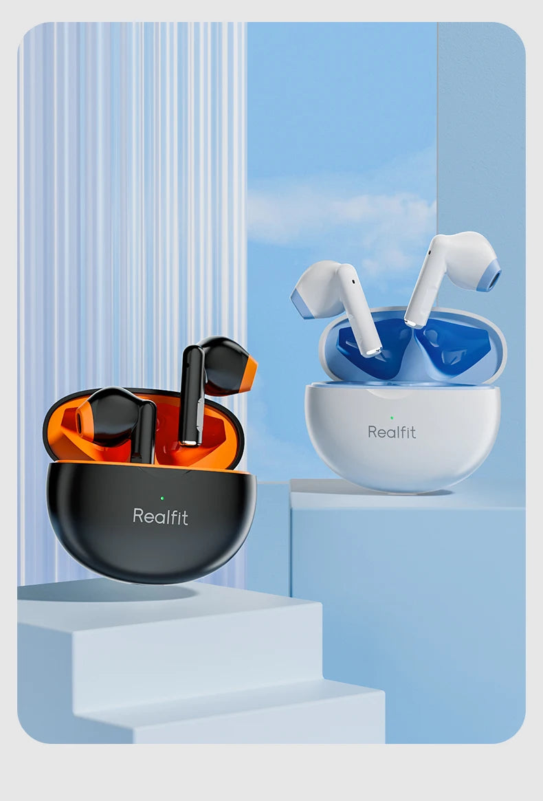 Realfit F2 Bluetooth Earphones – Premium HIFI Sound | TWS Wireless Earbuds for Xiaomi & Realme