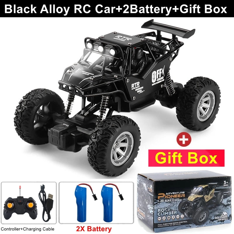4WD Off-Road RC Car – 4x4 Remote Control Buggy Truck with LED Lights | High-Speed Racing & Drift | Toy Gift for Kids