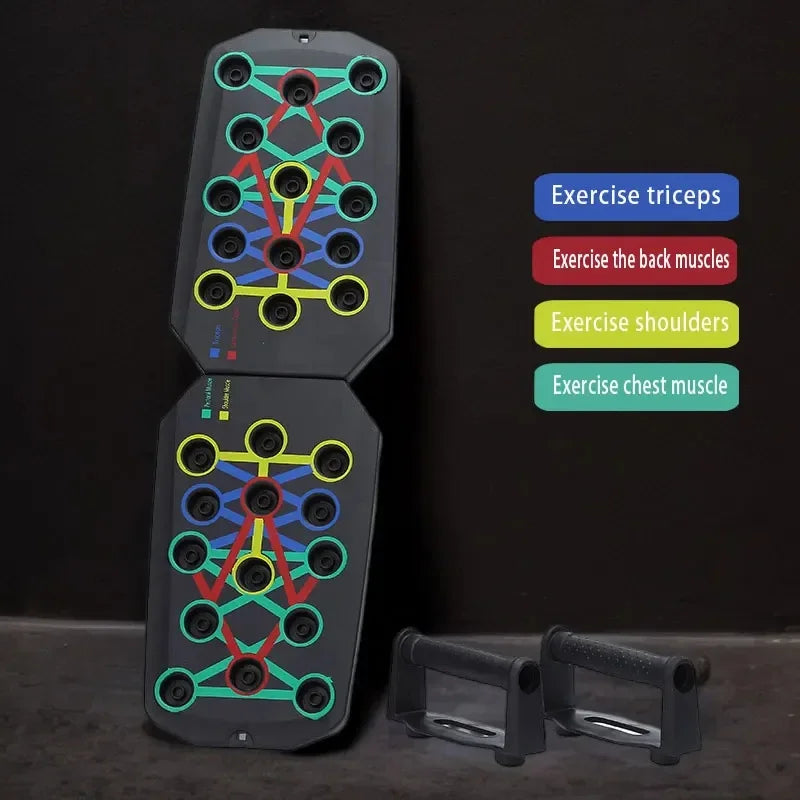 Push-up Board Set Portable Multifunctional Push-up Bar Foldable Fitness Equipment For Chest Abdomen Arms/Back Training Dumbbell - SUN SHINE STORE