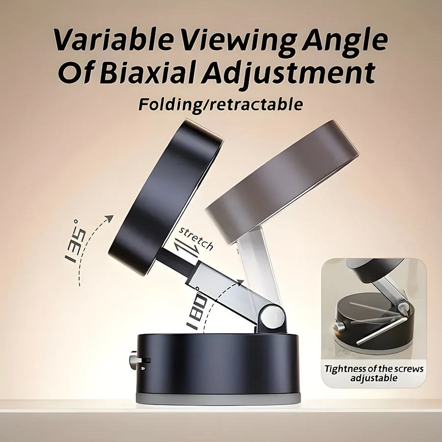 360° Rotatable Magnetic Vacuum Car Phone Holder – Ultra-Strong Suction, Foldable Mount for iPhone 12–16 Series - SUN SHINE STORE