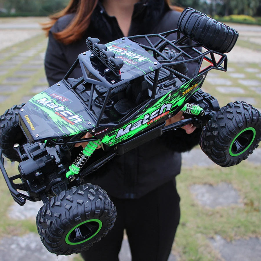 4WD Off-Road RC Car – 4x4 Remote Control Buggy Truck with LED Lights | High-Speed Racing & Drift | Toy Gift for Kids