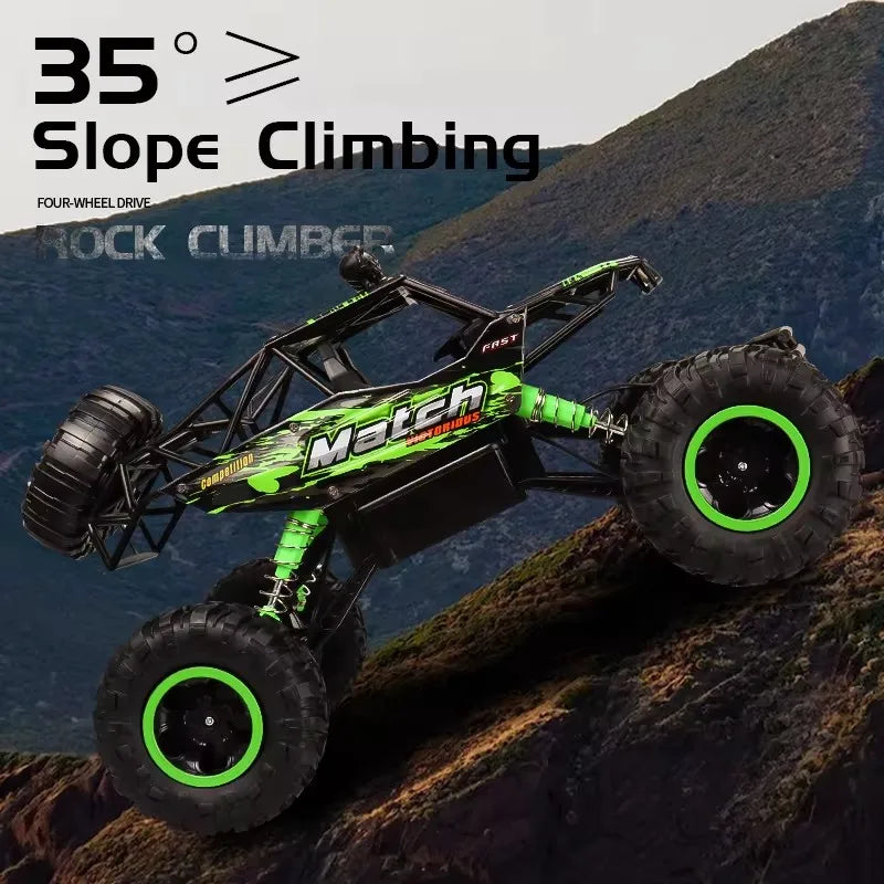 4WD Off-Road RC Car – 4x4 Remote Control Buggy Truck with LED Lights | High-Speed Racing & Drift | Toy Gift for Kids