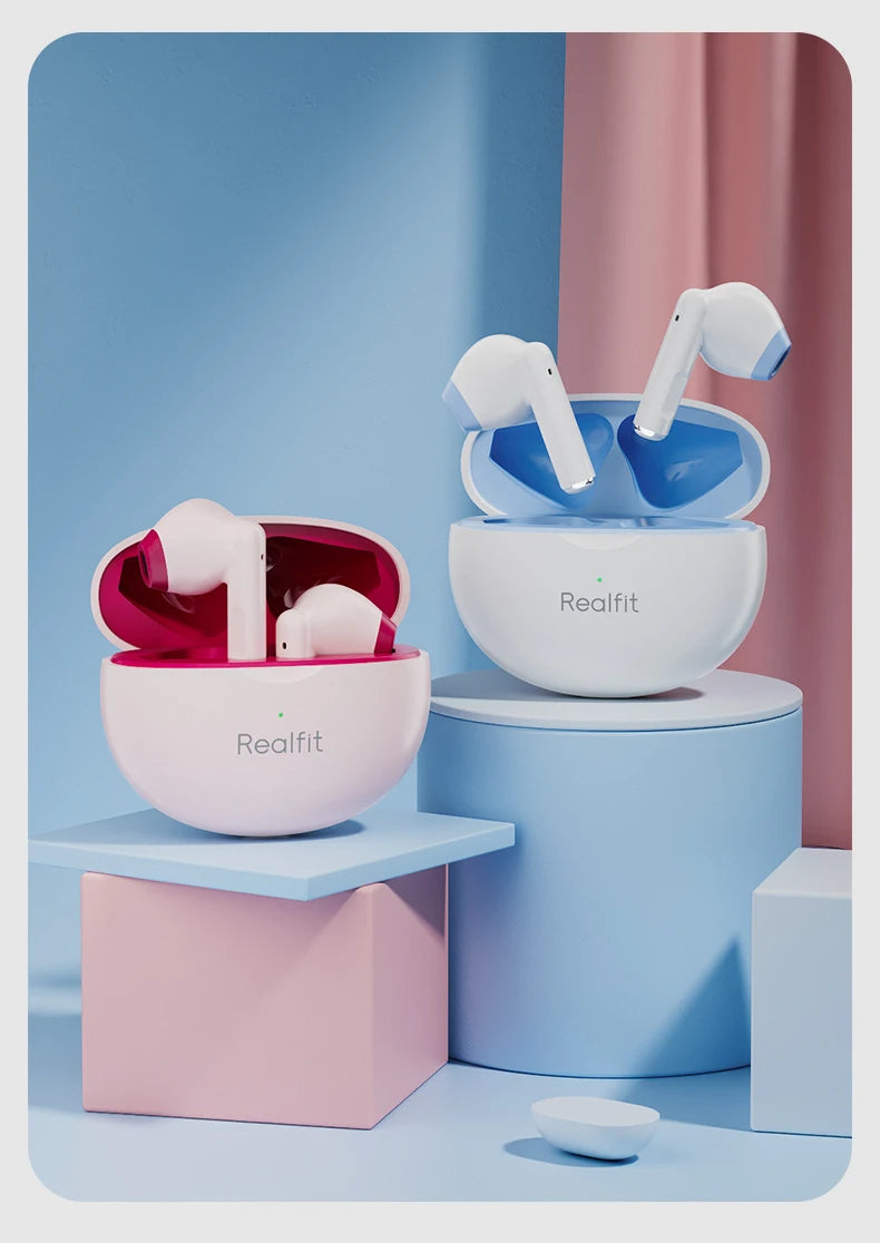 Realfit F2 Bluetooth Earphones – Premium HIFI Sound | TWS Wireless Earbuds for Xiaomi & Realme