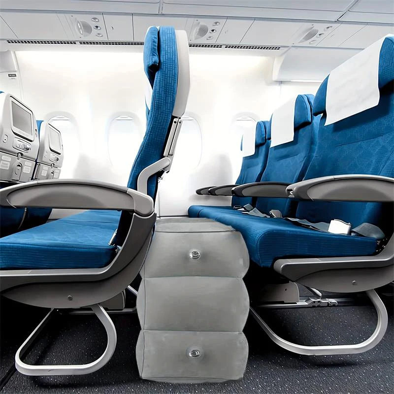 Inflatable Travel Foot Rest Pillow – Adjustable 3-Layer Leg Cushion for Airplane, Office & Car - SUN SHINE STORE