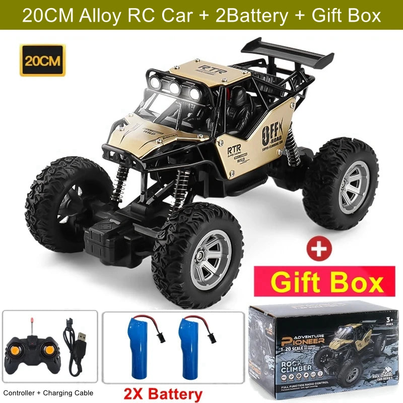 4WD Off-Road RC Car – 4x4 Remote Control Buggy Truck with LED Lights | High-Speed Racing & Drift | Toy Gift for Kids