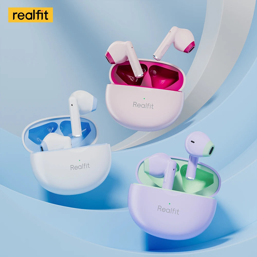 Realfit F2 Bluetooth Earphones – Premium HIFI Sound | TWS Wireless Earbuds for Xiaomi & Realme
