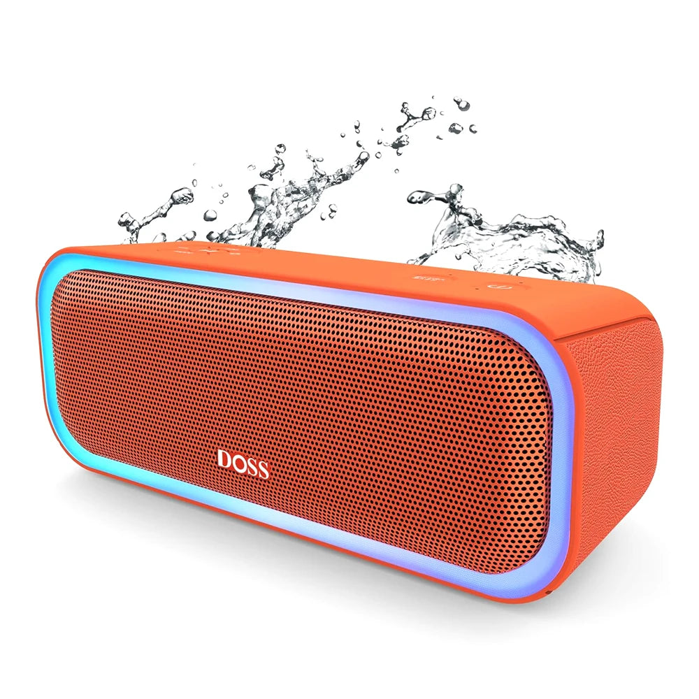 DOSS Bluetooth 5.0 Speaker Powerful 20W Stereo Sound Extra Bass Sound Box IPX6 Waterproof TWS Pairing Wireless Portable Speakers