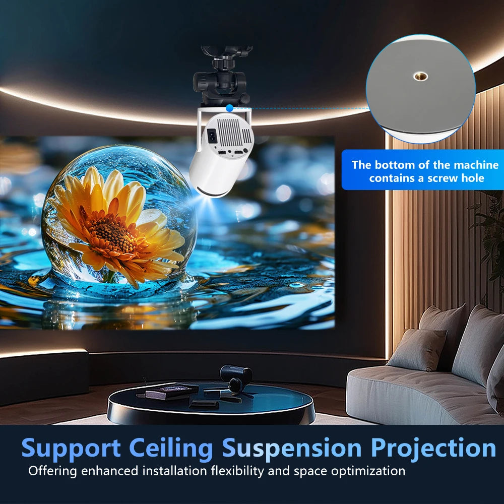 Android Projector Magcubic HY300 PRO 4K Support WiFi 6 Bluetooth Portable Home Cinema
