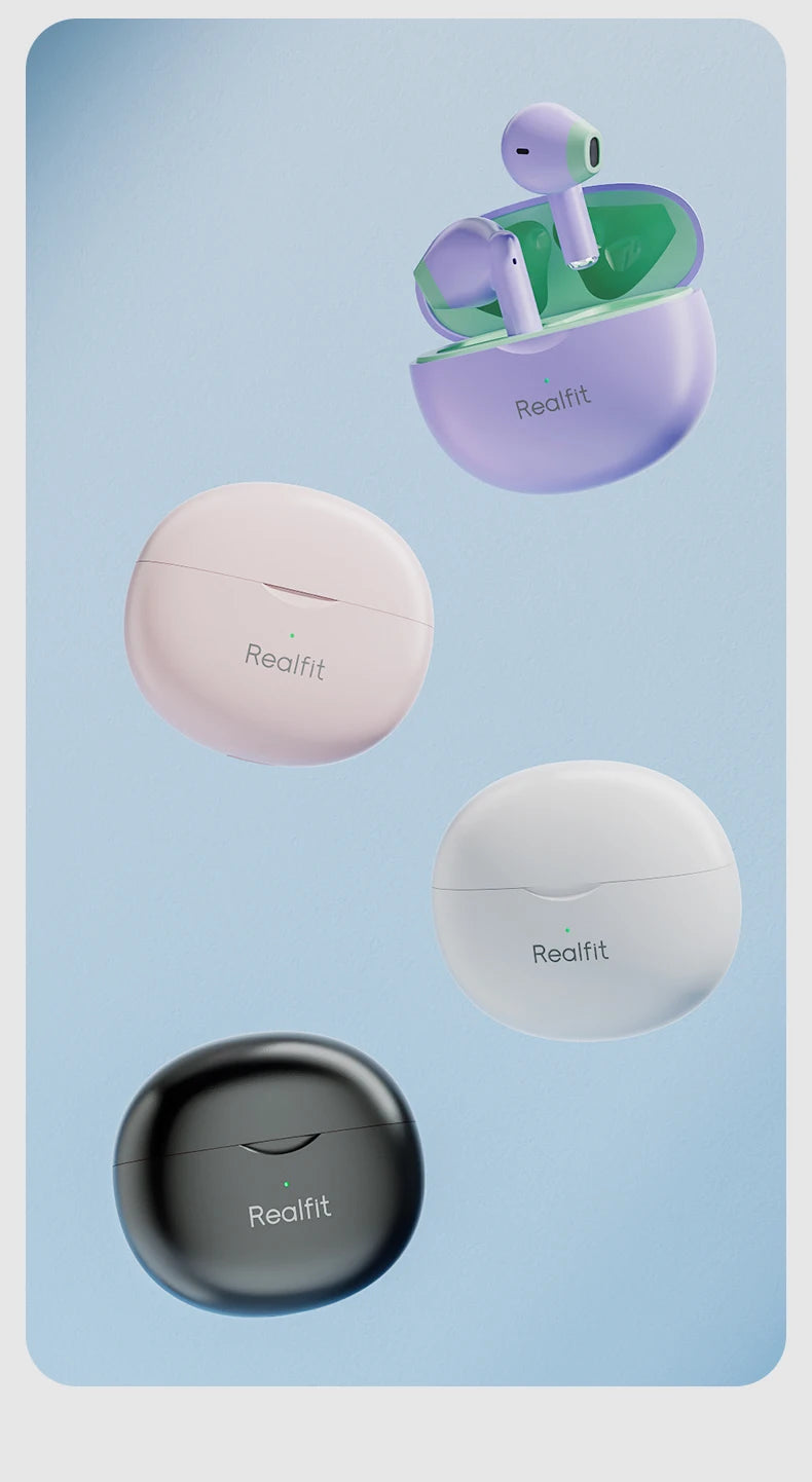 Realfit F2 Bluetooth Earphones – Premium HIFI Sound | TWS Wireless Earbuds for Xiaomi & Realme