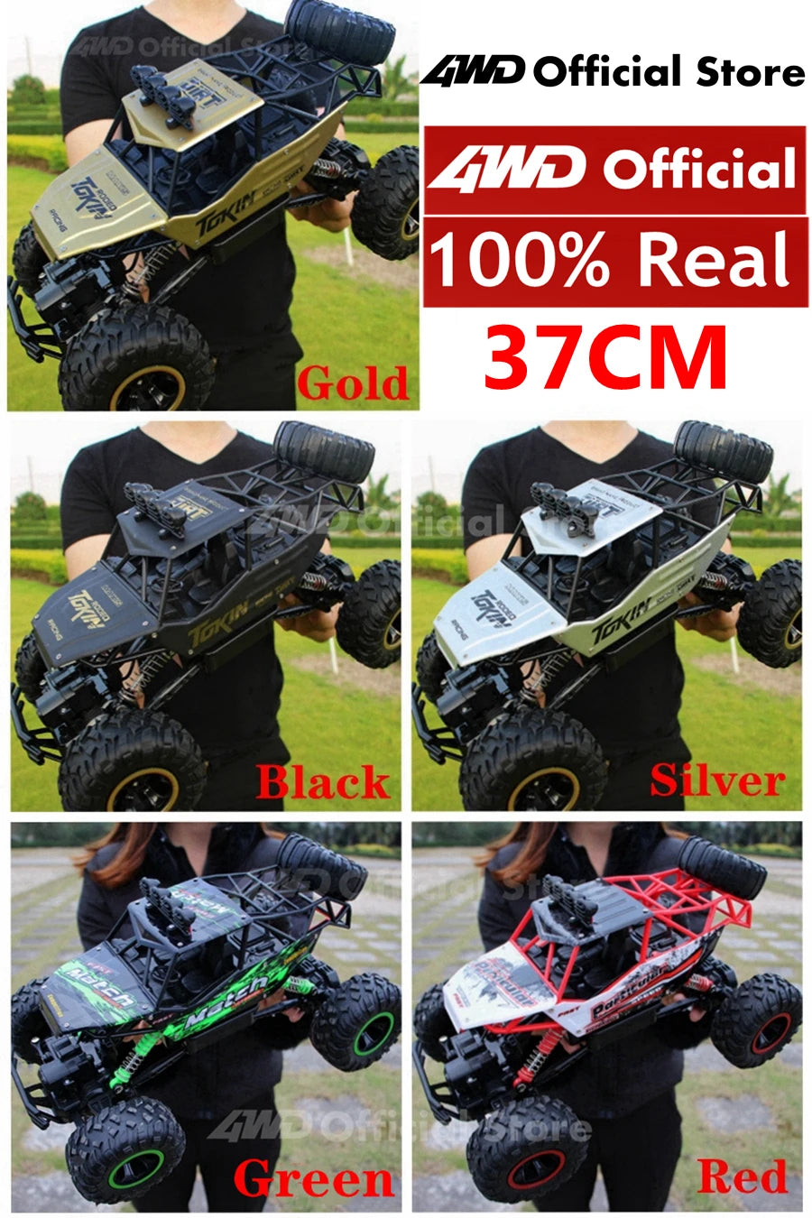 4WD Off-Road RC Car – 4x4 Remote Control Buggy Truck with LED Lights | High-Speed Racing & Drift | Toy Gift for Kids