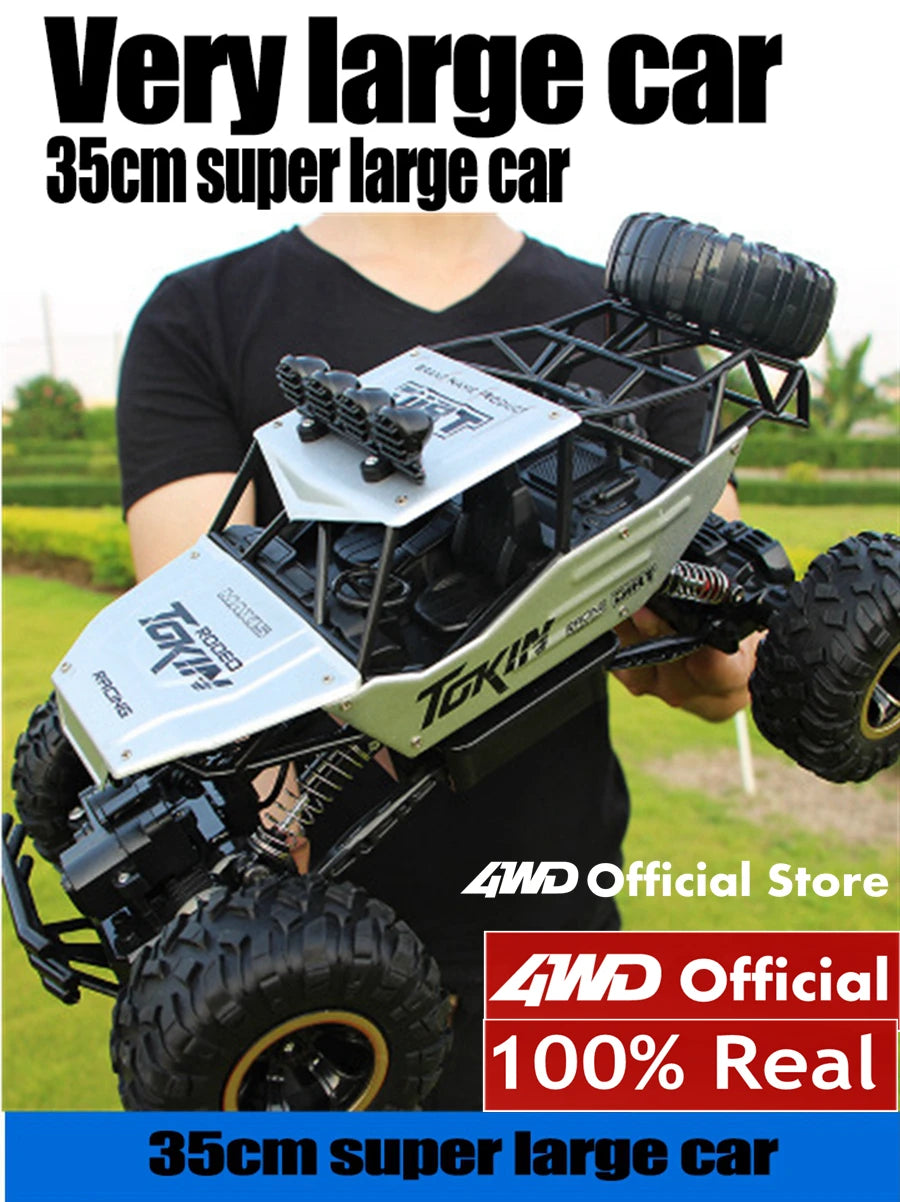 4WD Off-Road RC Car – 4x4 Remote Control Buggy Truck with LED Lights | High-Speed Racing & Drift | Toy Gift for Kids