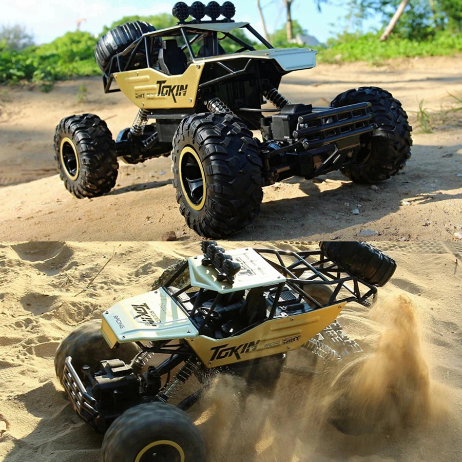 4WD Off-Road RC Car – 4x4 Remote Control Buggy Truck with LED Lights | High-Speed Racing & Drift | Toy Gift for Kids