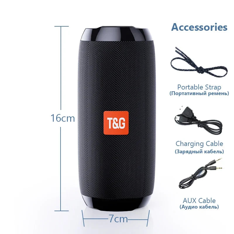 Portable Bluetooth Speaker -  TG117 Outdoor Wireless Woofer Free Call