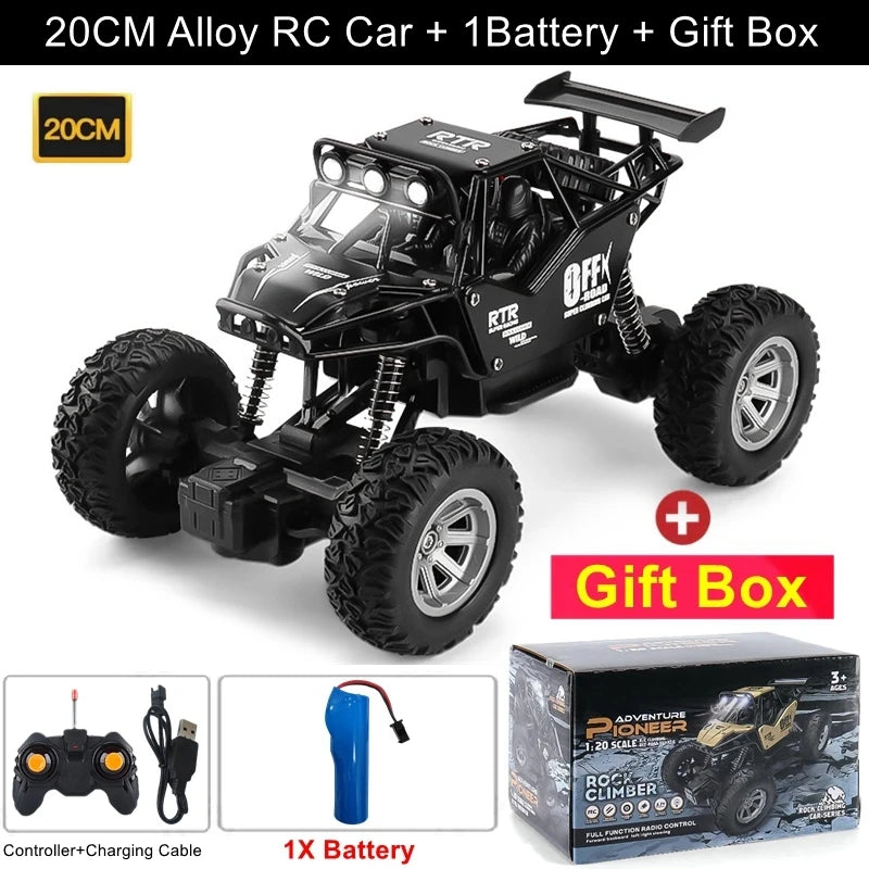 4WD Off-Road RC Car – 4x4 Remote Control Buggy Truck with LED Lights | High-Speed Racing & Drift | Toy Gift for Kids