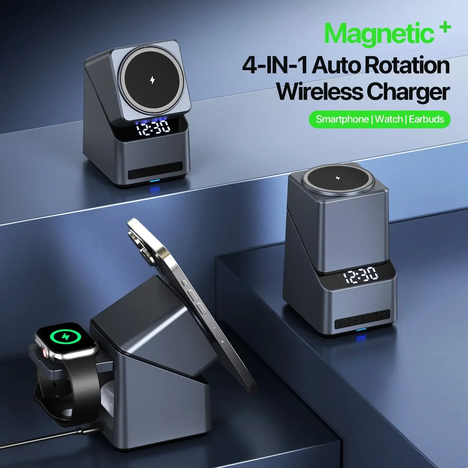 Magnetic 4-in-1 Wireless Charger