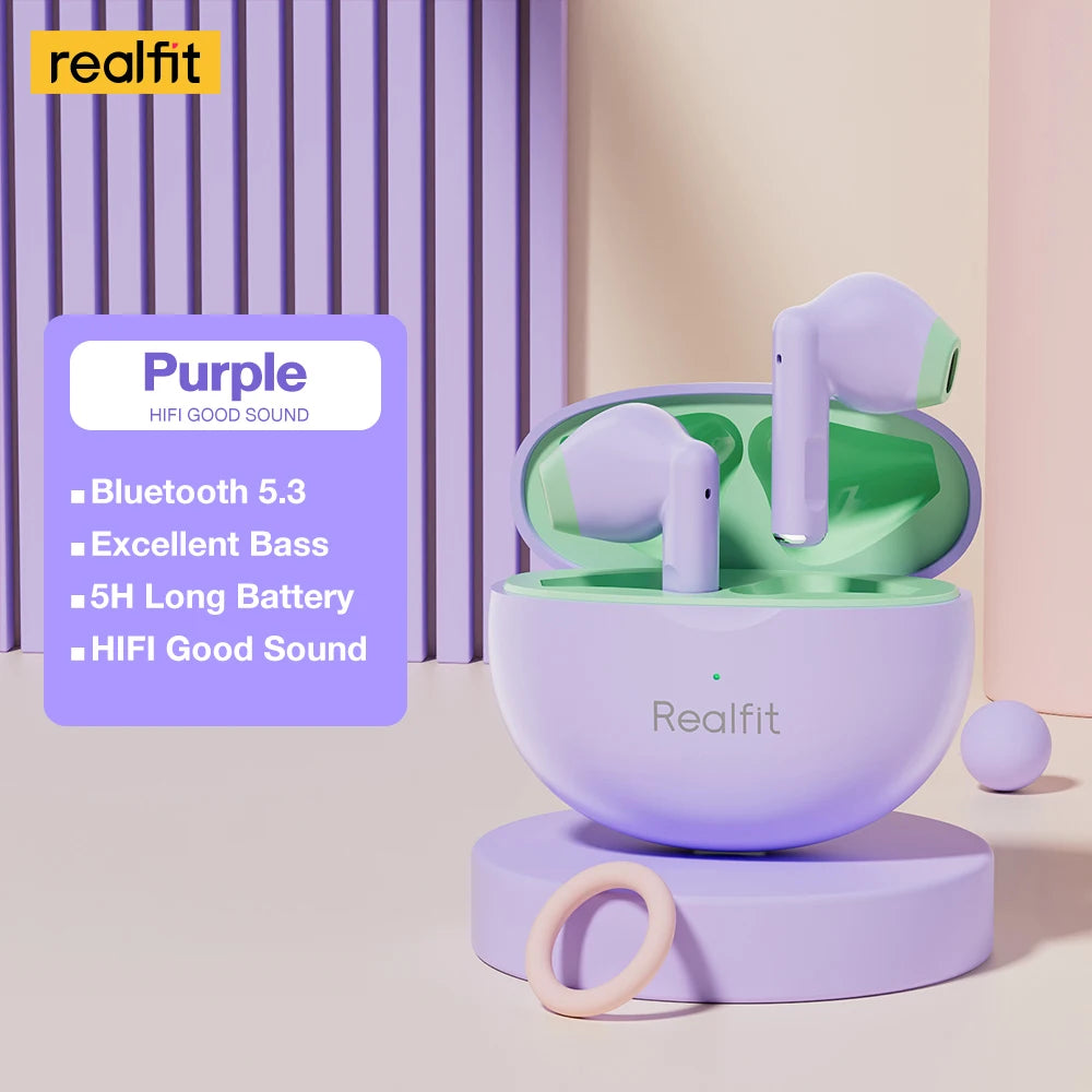 Realfit F2 Bluetooth Earphones – Premium HIFI Sound | TWS Wireless Earbuds for Xiaomi & Realme