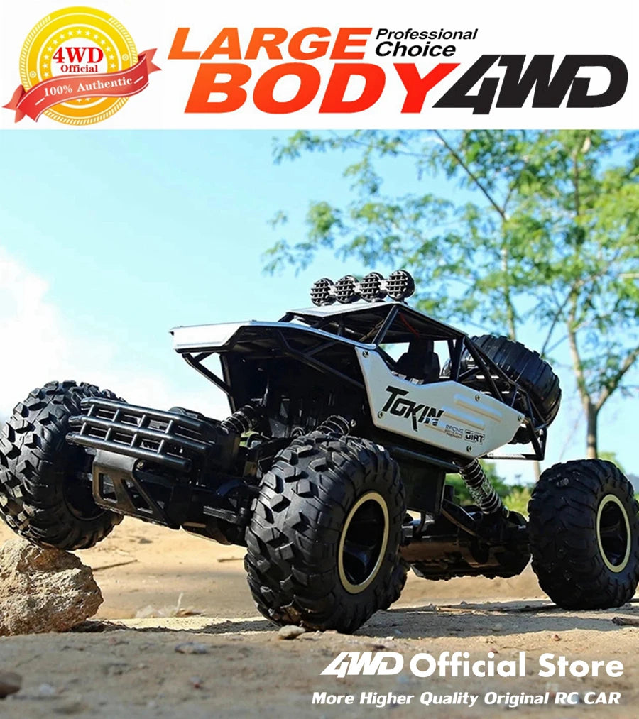 4WD Off-Road RC Car – 4x4 Remote Control Buggy Truck with LED Lights | High-Speed Racing & Drift | Toy Gift for Kids