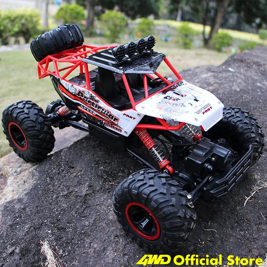 4WD Off-Road RC Car – 4x4 Remote Control Buggy Truck with LED Lights | High-Speed Racing & Drift | Toy Gift for Kids