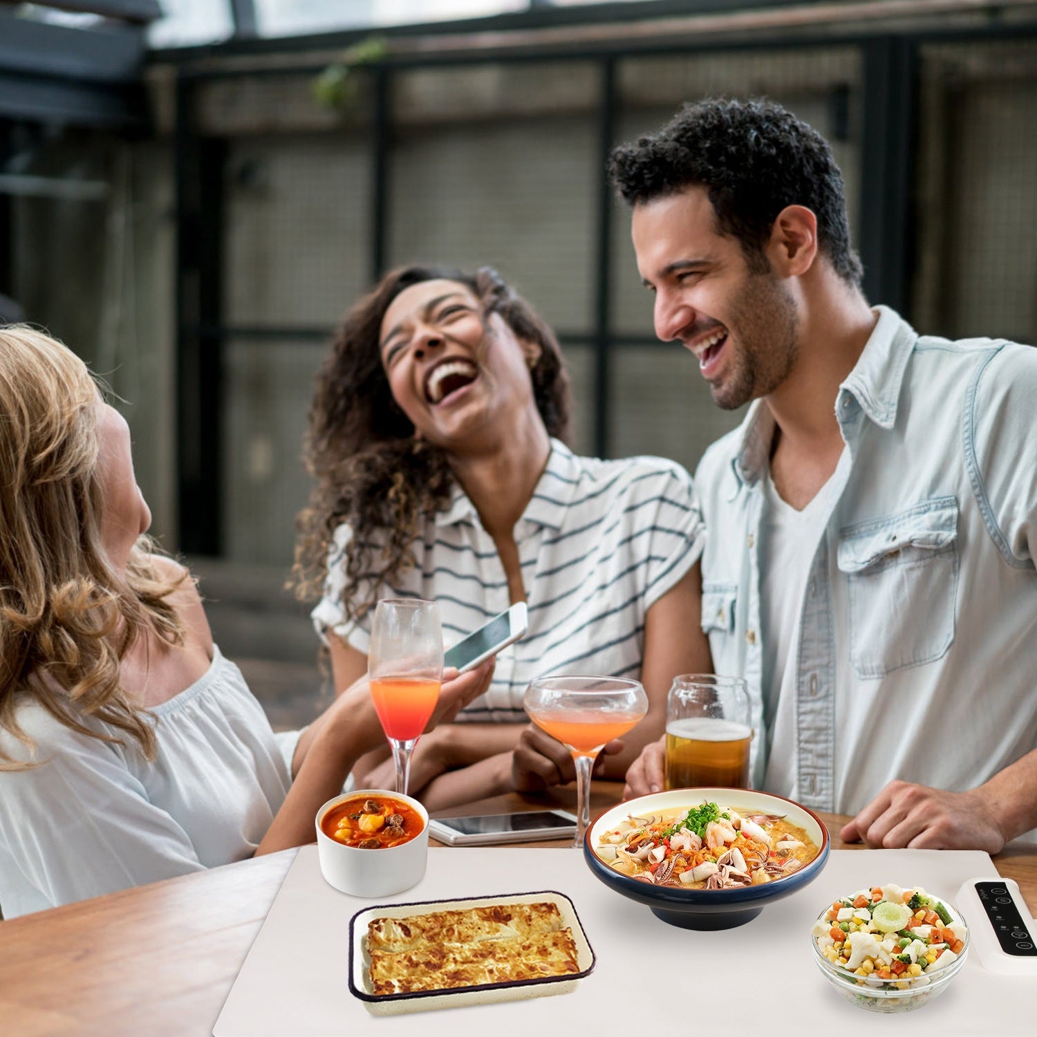 Electric Warming Tray Smart Food Warmer Roll Up Heating Pad With Adjustable Temperature Control 3 Auto Timer Settings - SUN SHINE STORE