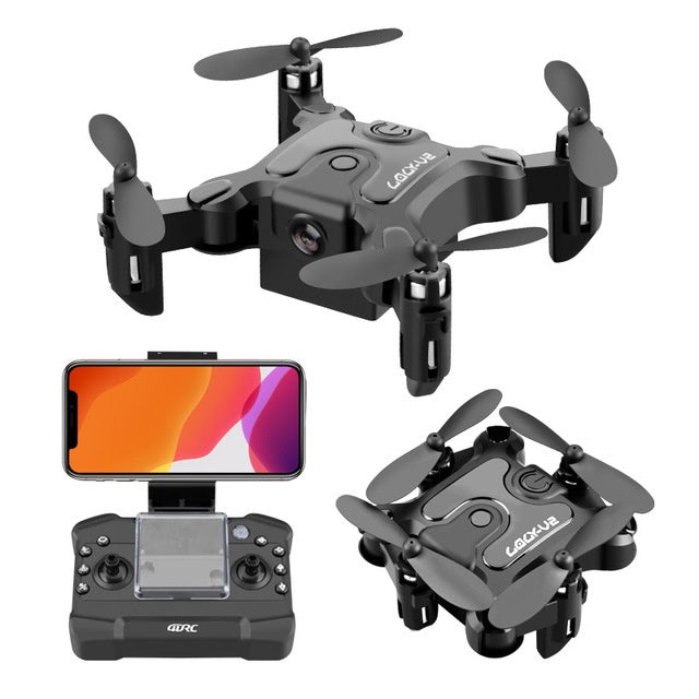 New Mini Folding Drone with HD Camera – Compact Quadcopter Toy for Kids (14+), USB Charging, Real-Time WiFi Transmission, 360° Flip & One-Key Return