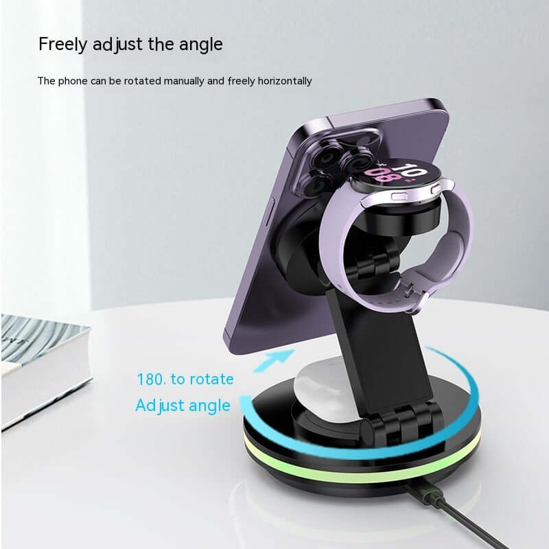 Magnetic Folding Wireless Charging Bracket – Universal Stand for Apple Devices - SUN SHINE STORE