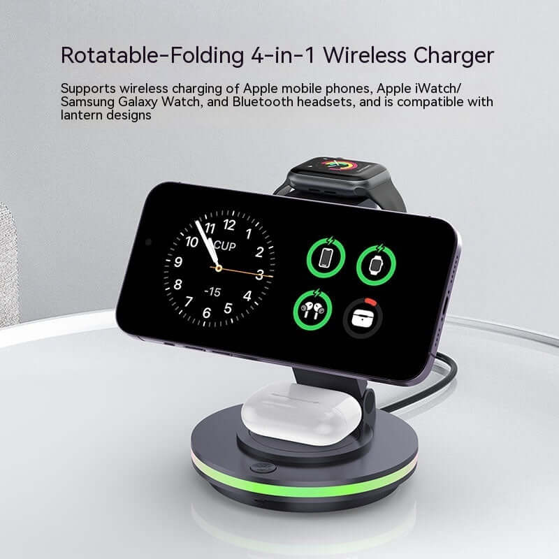 Magnetic Folding Wireless Charging Bracket – Universal Stand for Apple Devices - SUN SHINE STORE