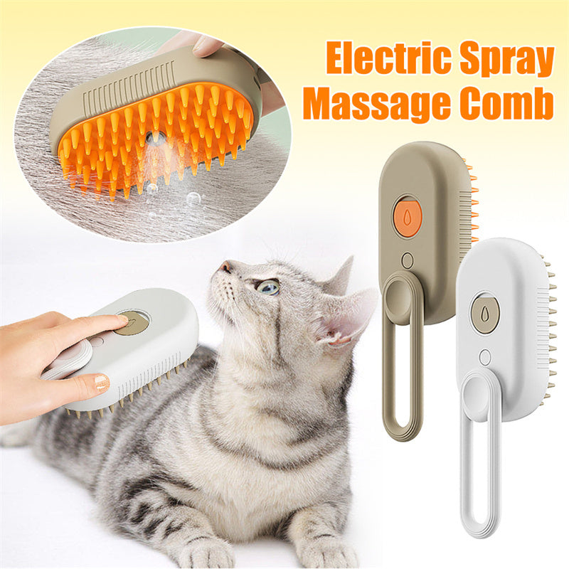 Cat Steam Brush Steamy Dog Brush 3 In 1 Electric Spray Cat Hair Brushes For Massage Pet Grooming Comb Hair Removal Combs Pet Products - SUN SHINE STORE