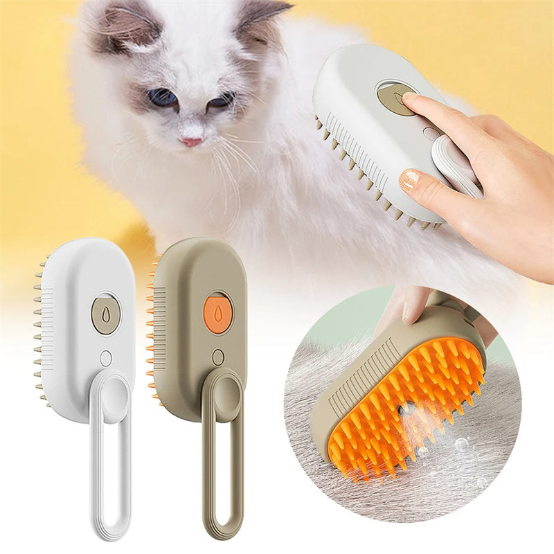 Cat Steam Brush Steamy Dog Brush 3 In 1 Electric Spray Cat Hair Brushes For Massage Pet Grooming Comb Hair Removal Combs Pet Products - SUN SHINE STORE