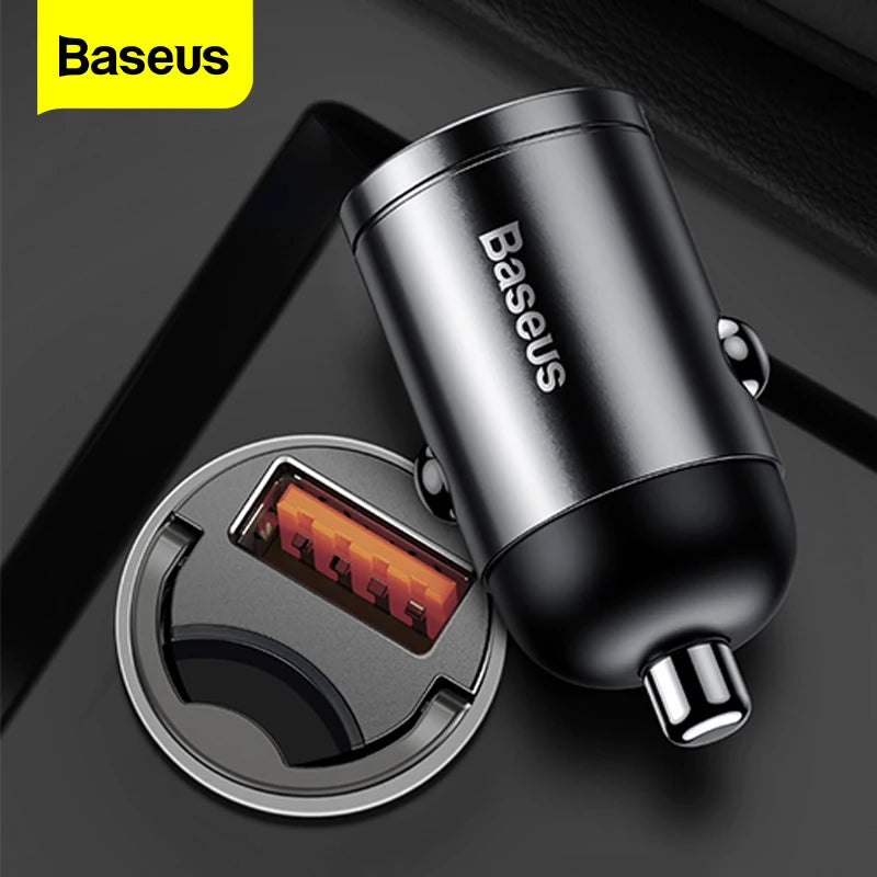 BASEUS 30W USB-C Car Charger – Quick Charge 4.0 & PD 3.0 Fast Charging Adapter