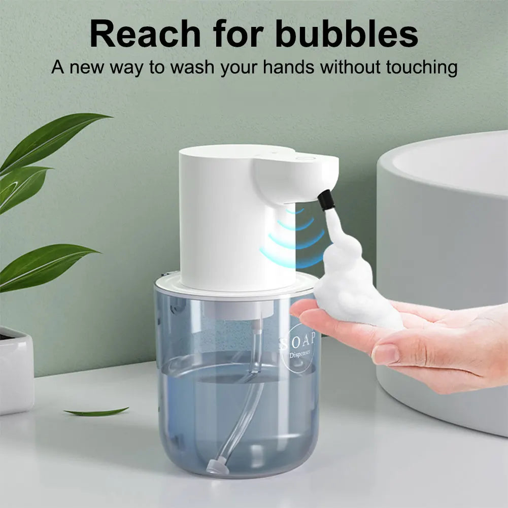 400ml Automatic Foam/Gel Soap Dispenser Rechargeable Infrared Sensor Electric Sanitizer Dispenser 4 Gears Foaming Soap Dispenser - SUN SHINE STORE