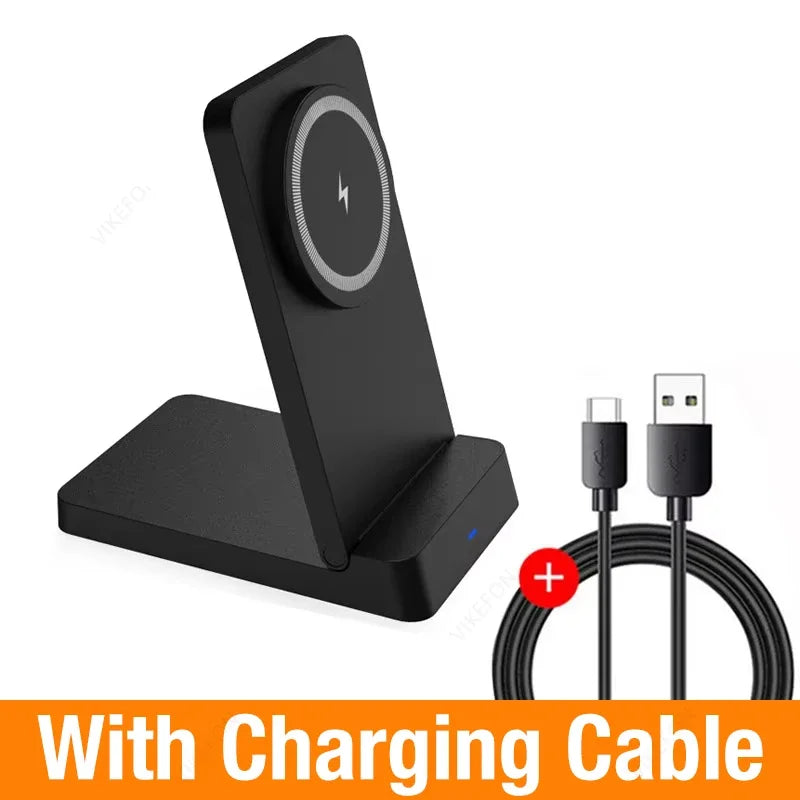 MagSafe Charger  Magnetic 30W Wireless Charger – Foldable Desktop Fast Charging Station with Phone Holder for MagSafe iPhone 16 / 15 / 14 / 13 / 12 Pro