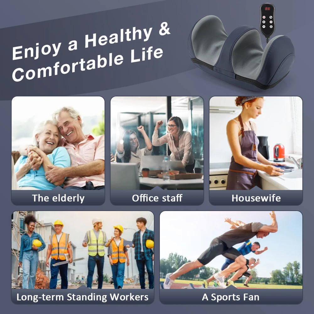 2 in 1 Shiatsu Foot Massager with Heat for Plantar Fasciitis Feet and Calf Massager Machine for Tired Muscles Relief - SUN SHINE STORE