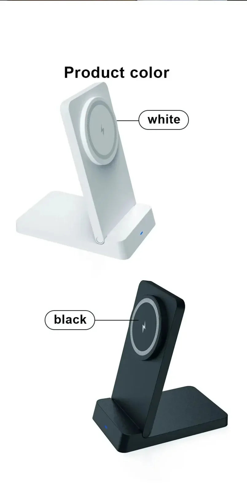 MagSafe Charger  Magnetic 30W Wireless Charger – Foldable Desktop Fast Charging Station with Phone Holder for MagSafe iPhone 16 / 15 / 14 / 13 / 12 Pro