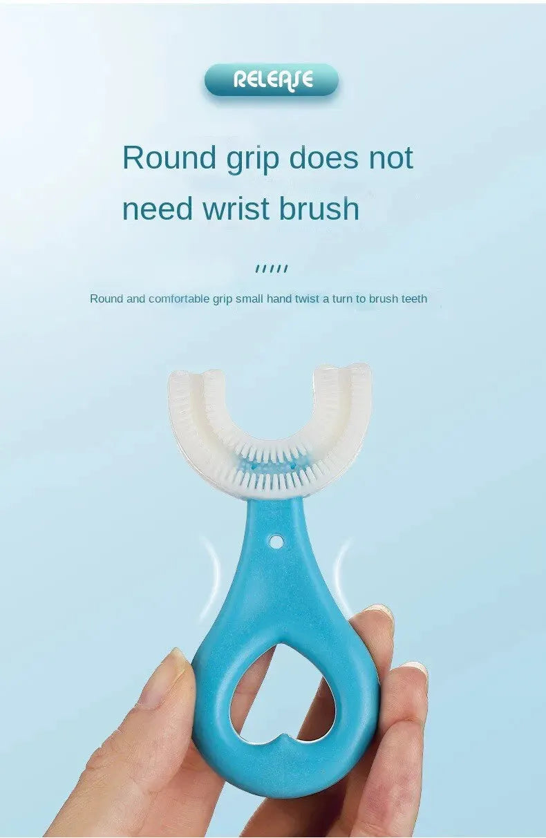 Baby Toothbrush Children 360 Degree U-shaped Child Toothbrush Teethers Baby Brush Silicone Kids Teeth Oral Care Cleaning