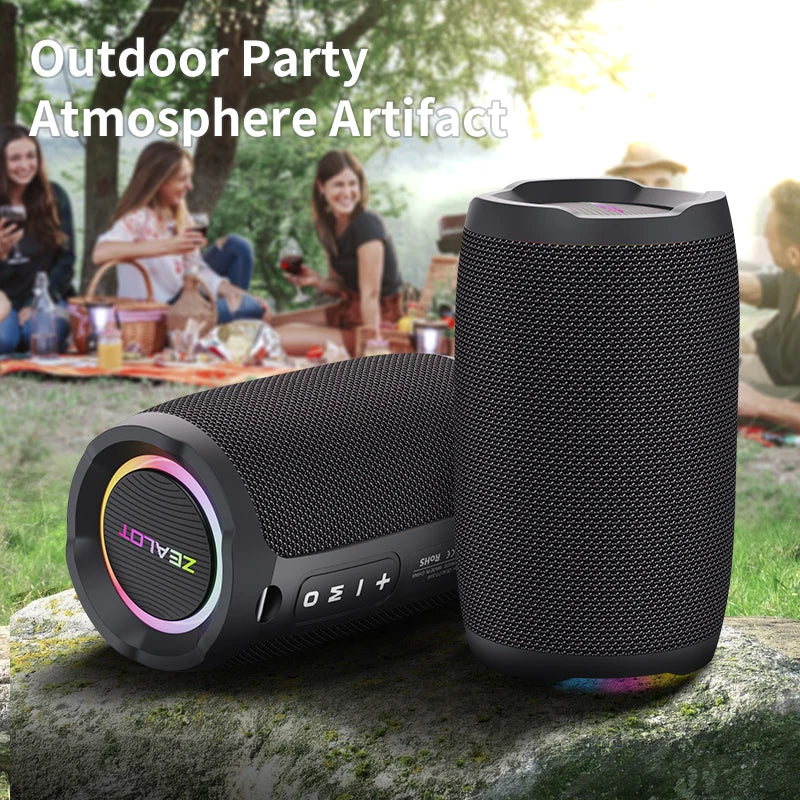 ZEALOT S49 Bluetooth Speaker – 20W Loud Sound, IPX7 Waterproof, 10H Playtime