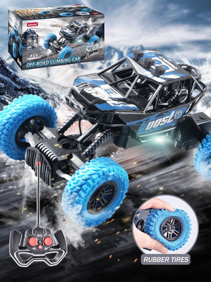 Off-Road Remote Control Car for Kids – Colorful Flashing Lights & Rubber Wheels – 4CH RC Toy Vehicle with Rechargeable Battery - SUN SHINE STORE